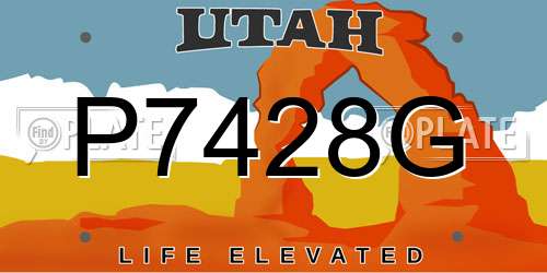 P7428G Utah License Plate