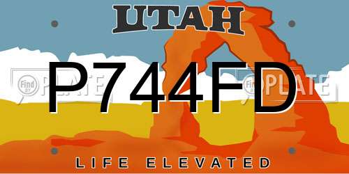 P744FD Utah License Plate