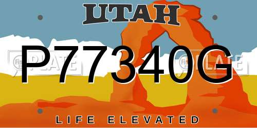 P77340G Utah License Plate