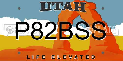 P82BSS Utah License Plate
