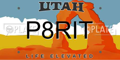 P8RIT Utah License Plate