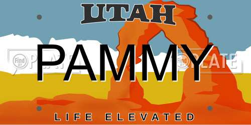 PAMMY Utah License Plate