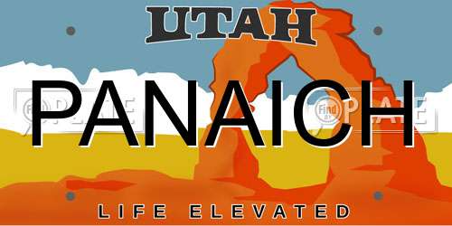 PANAICH Utah License Plate