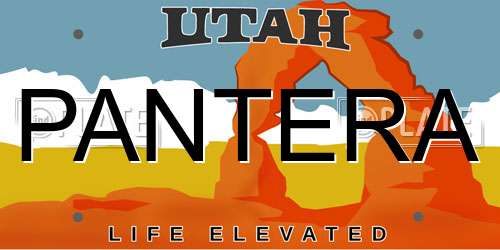 PANTERA Utah License Plate