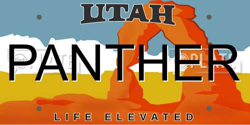 PANTHER Utah License Plate
