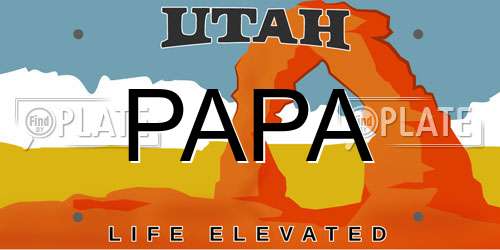 PAPA Utah License Plate
