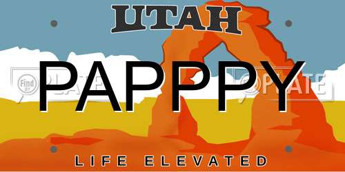 PAPPPY Utah License Plate