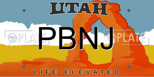 PBNJ Utah License Plate