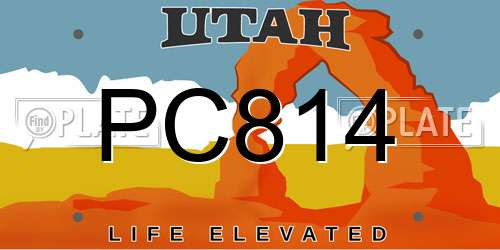 PC814 Utah License Plate