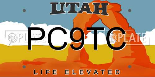 PC9TC Utah License Plate