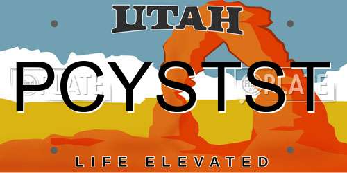 PCYSTST Utah License Plate