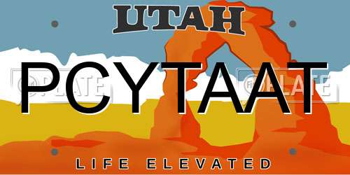 PCYTAAT Utah License Plate
