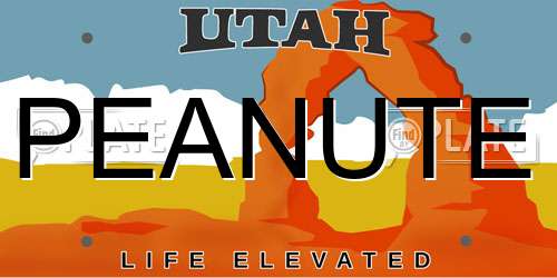 PEANUTE Utah License Plate