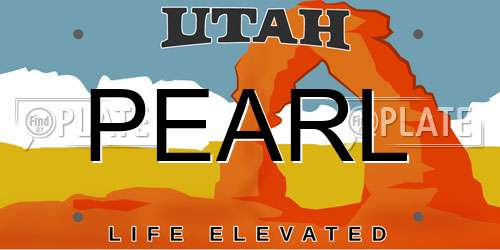 PEARL Utah License Plate