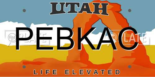 PEBKAC Utah License Plate