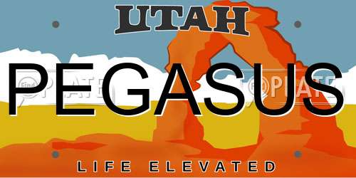 PEGASUS Utah License Plate