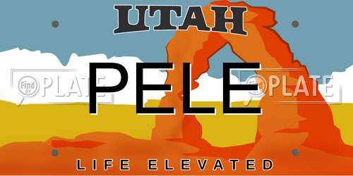 PELE Utah License Plate