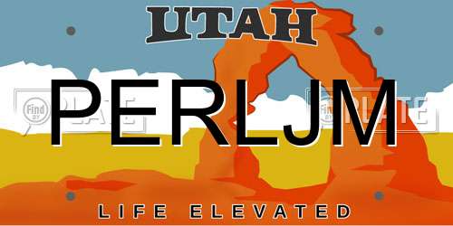 PERLJM Utah License Plate