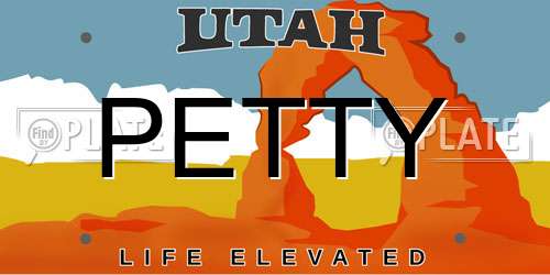PETTY Utah License Plate