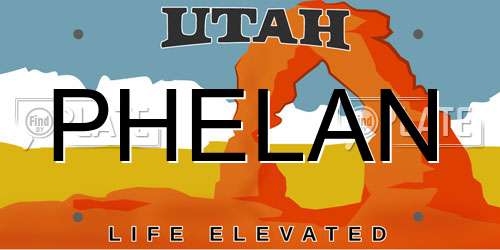 PHELAN Utah License Plate