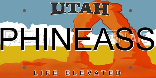 PHINEASS Utah License Plate