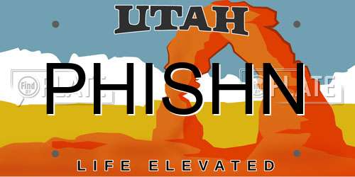 PHISHN Utah License Plate