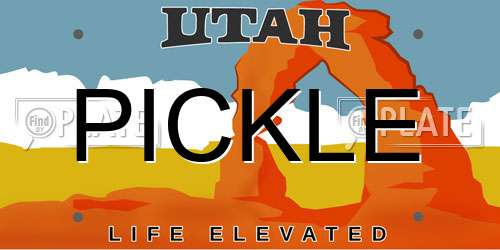 PICKLE Utah License Plate
