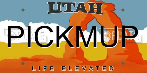 PICKMUP Utah License Plate