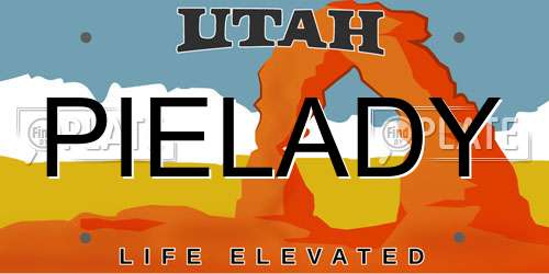 PIELADY Utah License Plate