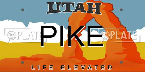 PIKE Utah License Plate