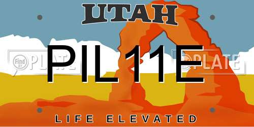 PIL11E Utah License Plate