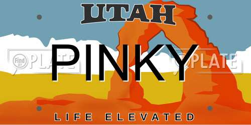 PINKY Utah License Plate