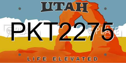 PKT2275 Utah License Plate