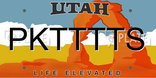 PKTTTTS Utah License Plate