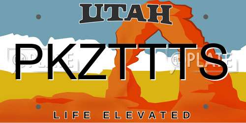 PKZTTTS Utah License Plate