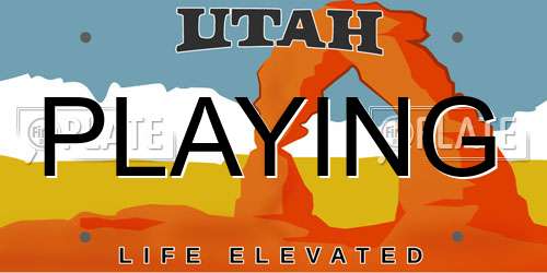 PLAYING Utah License Plate