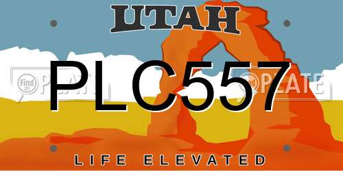 PLC557 Utah License Plate