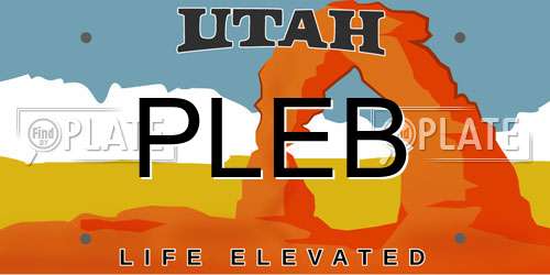 PLEB Utah License Plate