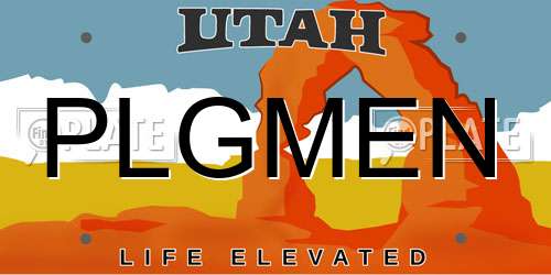 PLGMEN Utah License Plate
