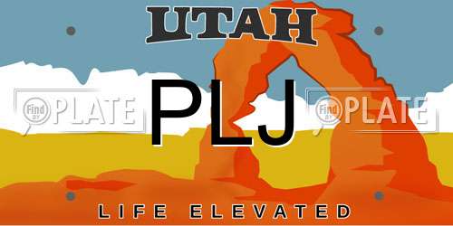 PLJ Utah License Plate