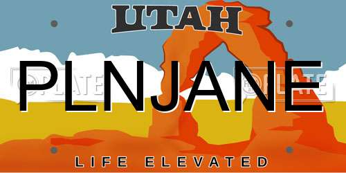 PLNJANE Utah License Plate