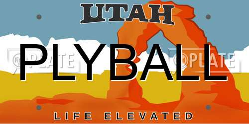 PLYBALL Utah License Plate