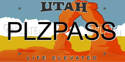 PLZPASS Utah License Plate