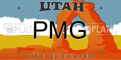 PMG Utah License Plate