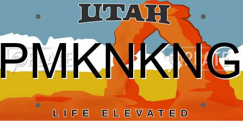 PMKNKNG Utah License Plate