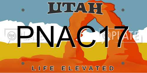 PNAC17 Utah License Plate