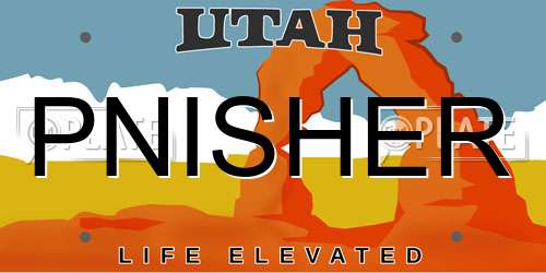 PNISHER Utah License Plate