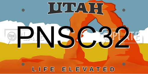PNSC32 Utah License Plate
