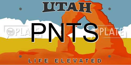 PNTS Utah License Plate