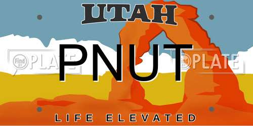 PNUT Utah License Plate